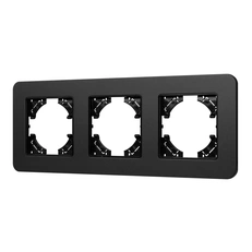Изображение Рамка 3 поста алюминиевая Arlight AKYRI, черный soft-touch 049741